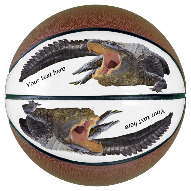 Ballon De Basket Alligator de Floride avec bouche ouverte (Devant)