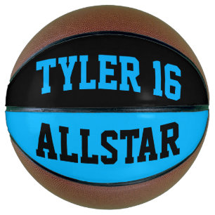 Ballon De Basket Allstar Turquoise et Noir