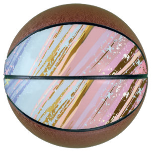 Ballon De Basket Arrière - plan rose texturé