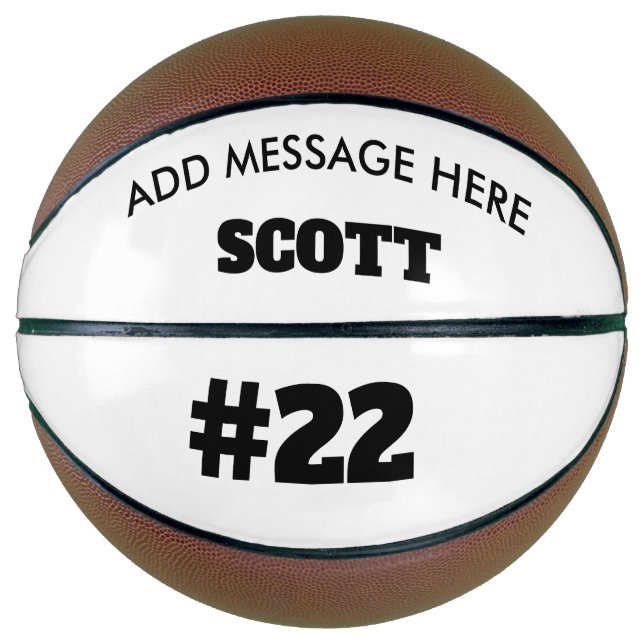 Ballon De Basket balle de panier personnalisée avec nom (Devant)