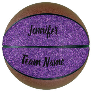 Ballon De Basket Basket-ball à Parties scintillant violettes