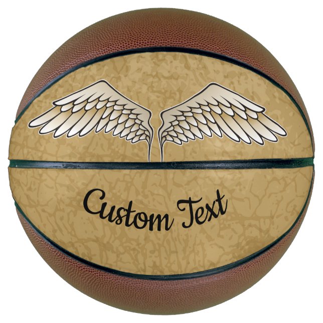 Ballon De Basket Basket-ball Beige Wings (Devant)
