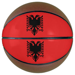 Ballon De Basket Basket-ball complet avec drapeau d'Albanie