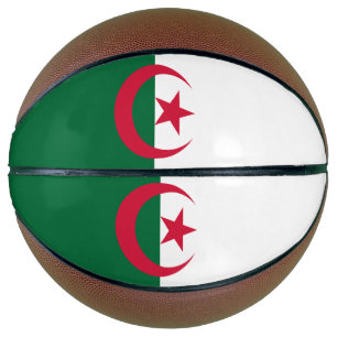 Ballon De Basket Basket-ball complet avec drapeau d'Algérie