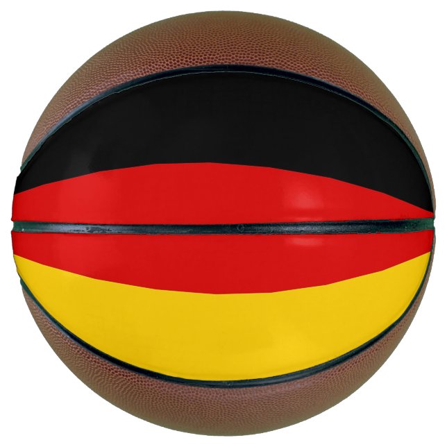 Ballon De Basket Basket-ball complet avec drapeau d'Allemagne (Devant)