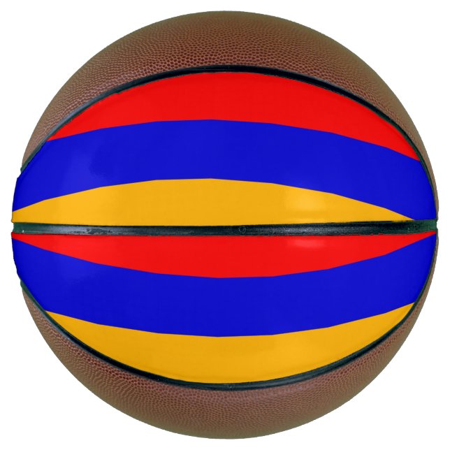 Ballon De Basket Basket-ball complet avec drapeau d'Arménie (Devant)