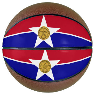 Ballon De Basket Basket-ball complet avec drapeau de Dallas