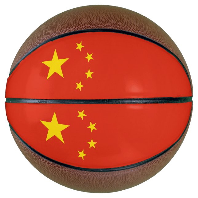 Ballon De Basket Basket-ball complet avec drapeau de la Chine (Devant)