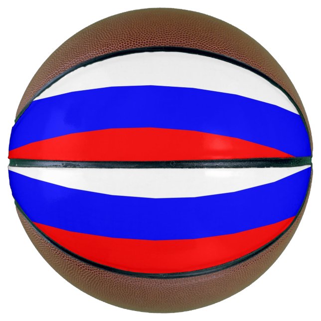 Ballon De Basket Basket-ball complet avec drapeau de la Russie (Devant)