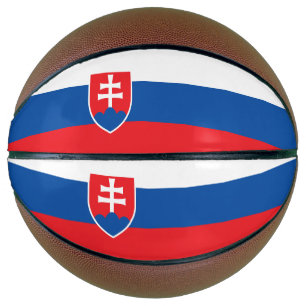 Ballon De Basket Basket-ball complet avec drapeau de la Slovaquie
