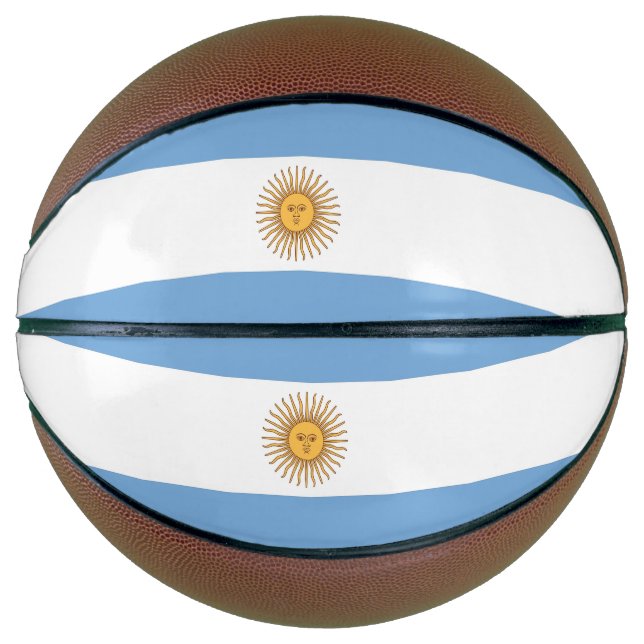 Ballon De Basket Basket-ball complet avec drapeau de l'Argentine (Devant)