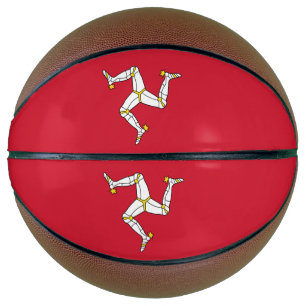 Ballon De Basket Basket-ball complet avec drapeau de l'île de Man, 