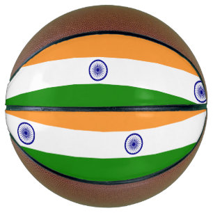 Ballon De Basket Basket-ball complet avec drapeau de l'Inde