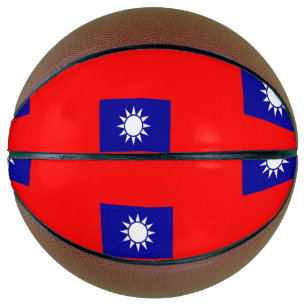 Ballon De Basket Basket-ball complet avec drapeau de Taïwan