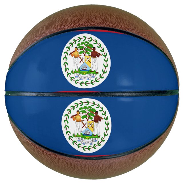 Ballon De Basket Basket-ball complet avec Drapeau du Belize (Devant)