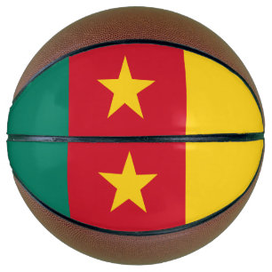 Ballon De Basket Basket-ball complet avec drapeau du Cameroun