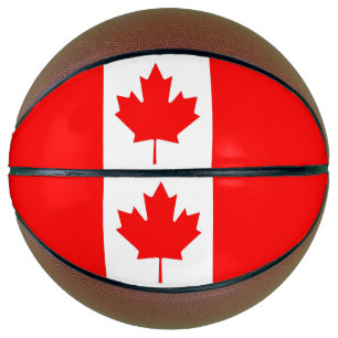 Ballon De Basket Basket-ball complet avec drapeau du Canada