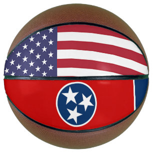 Ballon De Basket Basket-ball complet avec drapeau du Tennessee