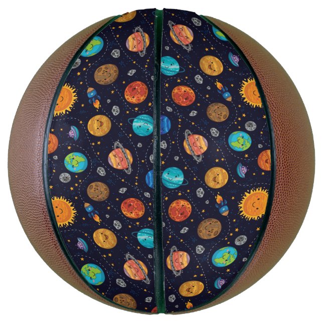 Ballon De Basket Basket-ball des jolies planètes (Vertical)
