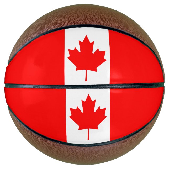 Ballon De Basket Basket-ball drapeau du Canada (Devant)