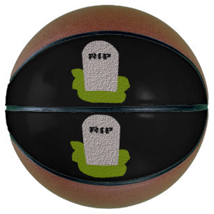 Ballon De Basket Basket-ball en pierre tombale RIP