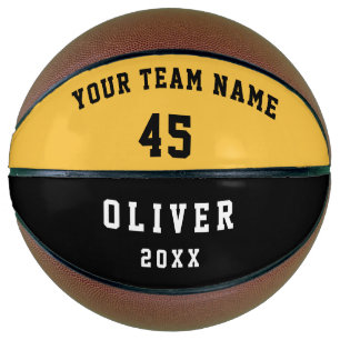 Ballon De Basket Basket-ball Personnalisé Joueur Jaune Numéro d'équ