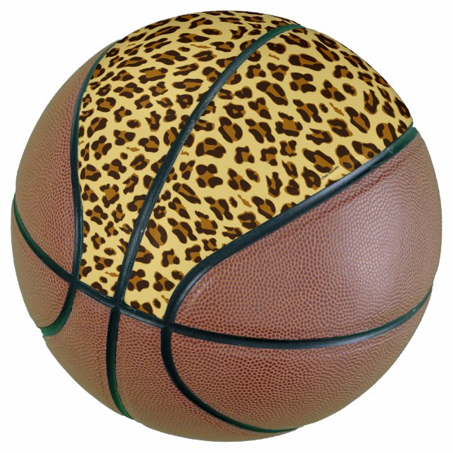 Ballon De Basket Basket-ball Poster de animal léopard (Incliné)