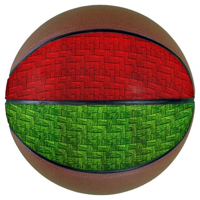 Ballon De Basket Basket-ball rouge et bloc vert (Devant)
