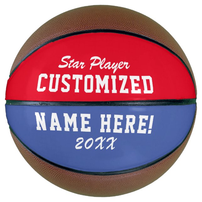 Ballon De Basket Basket-ball Sporty Custom Name (Devant)