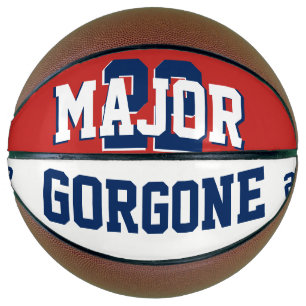 Ballon De Basket Basket Bleu Blanc Personnalisé Pleine Taille Éco