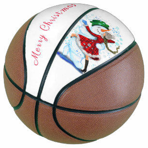 Ballon De Basket Basket de Noël Snowman et Girl Dance