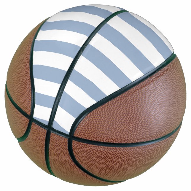 Ballon De Basket Basketball Blue & White Stripe (Incliné)
