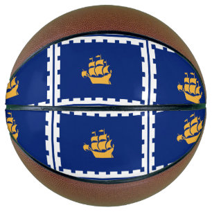 Ballon De Basket Basketball grandeur avec drapeau de Québec