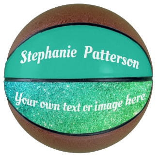 Ballon De Basket Belle Sirène Parties scintillant Turquoise Étincel