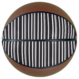 Ballon De Basket Belles rayures blanches noires