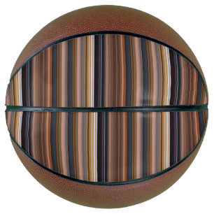 Ballon De Basket Belles rayures bleues brunes