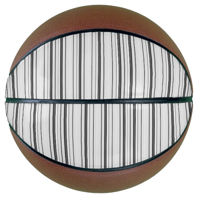 Ballon De Basket Belles rayures gris blanc (Devant)