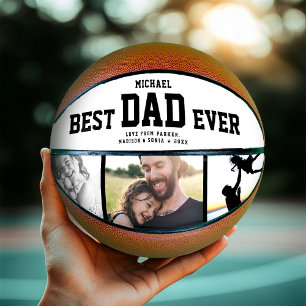 Ballon De Basket BEST DAD JAMAIS Cool Collage photo unique tendance