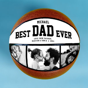Ballon De Basket BEST DAD JAMAIS Cool Photo Collage tendance