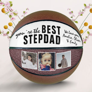 Ballon De Basket Best Stepdad Typographie 3 Collage photo