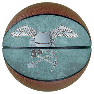 Ballon De Basket Béton bleu-gris