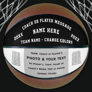 Ballon De Basket Black White Photo Custom Made Basket-ball pour ent