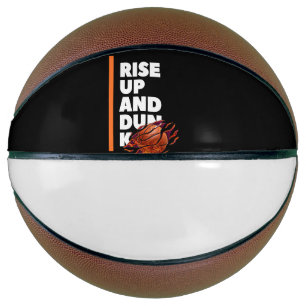 Ballon De Basket Blanc Orange Bold Se Lever Et Dunk Basketball
