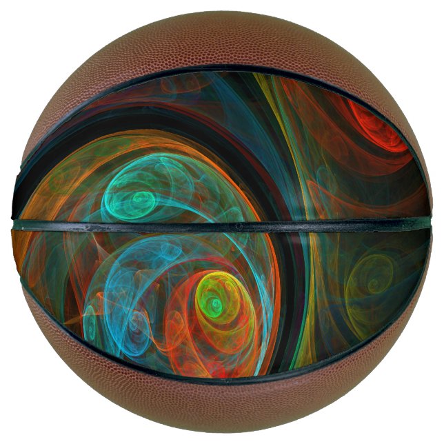 Ballon De Basket Bleu de renaissance Art Abstrait (Devant)