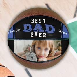 Ballon De Basket Bleu Meilleur Père Jamais Père Typographie Photo