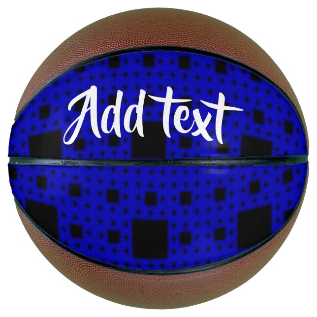 Ballon De Basket Bloc noir et bleu (Devant)
