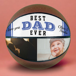 Ballon De Basket Blue Best Papa Jamais Père Typographie 2 Photo