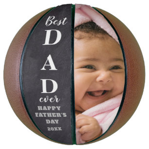 Ballon De Basket Bonne Fête des pères 2020 Meilleure photo Papa E