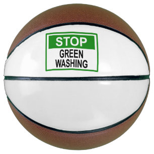 Ballon De Basket Bouton du panneau Arrêter le lavage au vert