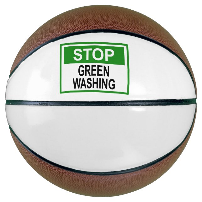 Ballon De Basket Bouton du panneau Arrêter le lavage au vert (Devant)